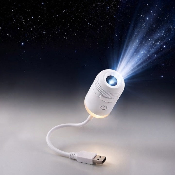 Galaxy Projector Starry Projection & Warm Night Light USB-Powered