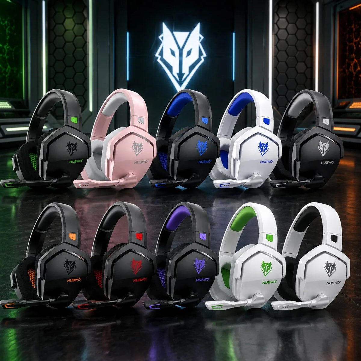 Gaming Headset Active Noise Cancellation Dual Wireless 100-Hour Battery