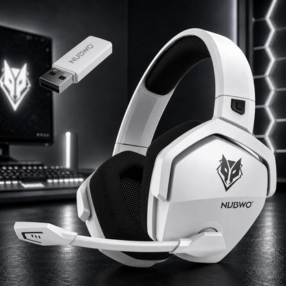 Gaming Headset Active Noise Cancellation Dual Wireless 100-Hour Battery