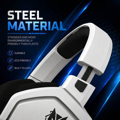 Gaming Headset Active Noise Cancellation Dual Wireless 100-Hour Battery
