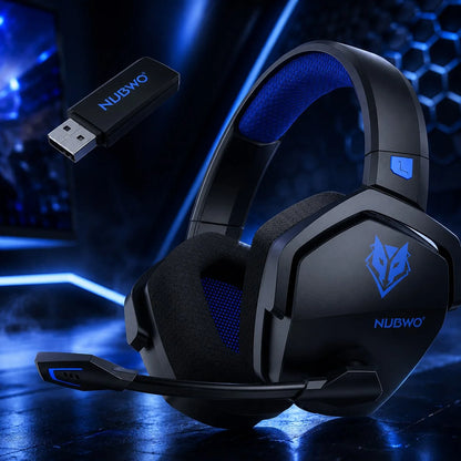 Gaming Headset Active Noise Cancellation Dual Wireless 100-Hour Battery