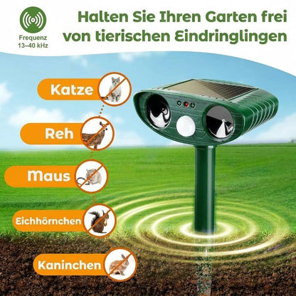 Garden Animal Repellent Ultrasonic Motion-Activated Solar-Powered