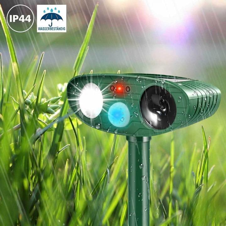 Garden Animal Repellent Ultrasonic Motion-Activated Solar-Powered