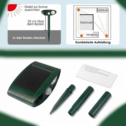 Garden Animal Repellent Ultrasonic Motion-Activated Solar-Powered