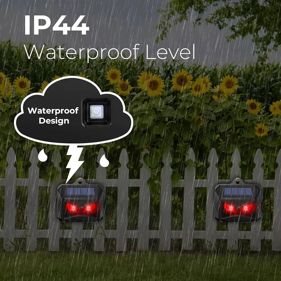 Garden Animal Repeller Solar-Powered Ultrasonic 2-Pack