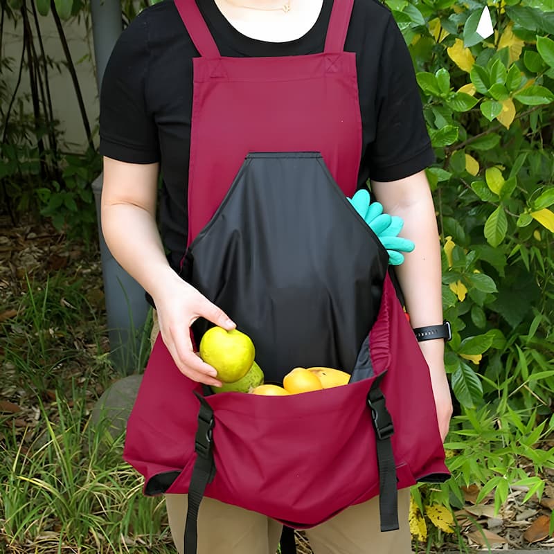 Garden Apron Deep Kangaroo Pocket & Waterproof Chest Pocket