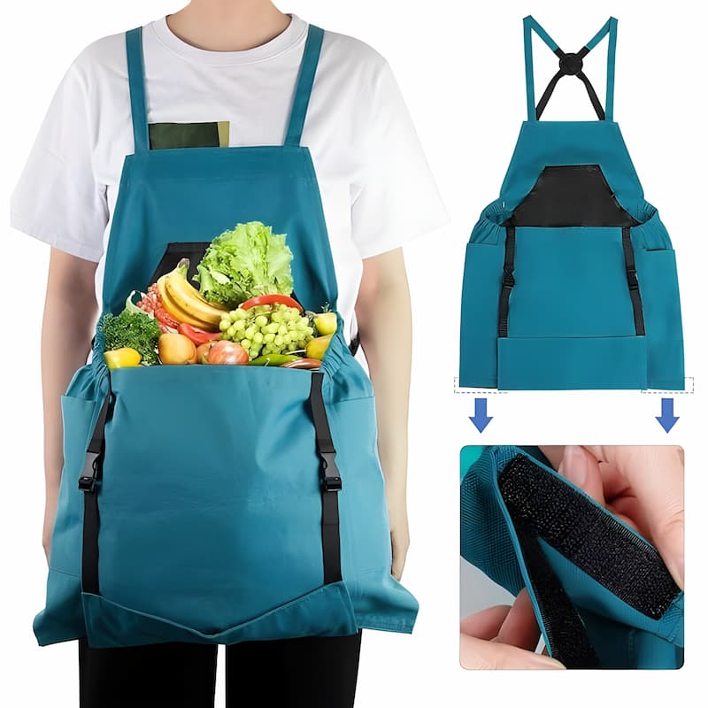 Garden Apron Deep Kangaroo Pocket & Waterproof Chest Pocket
