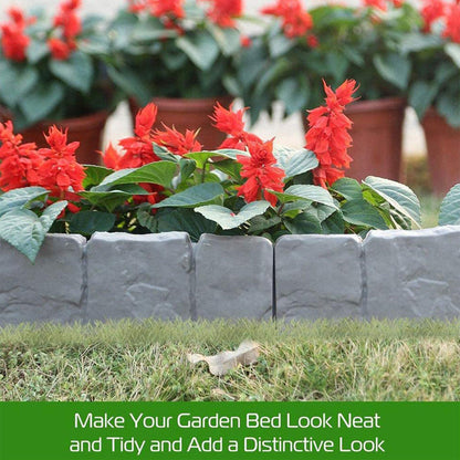 Garden Edging Stone-Look Lightweight Tool-Free