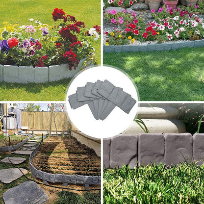 Garden Edging Stone-Look Lightweight Tool-Free