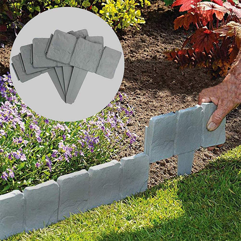 Garden Edging Stone-Look Lightweight Tool-Free