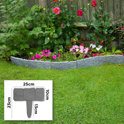 Garden Edging Stone-Look Lightweight Tool-Free