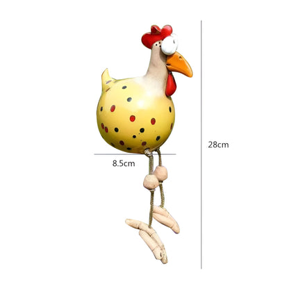 Garden Figure Weatherproof Resin & Movable Wooden Legs