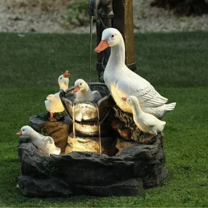 Garden Fountain Resin LED Weather-Resistant