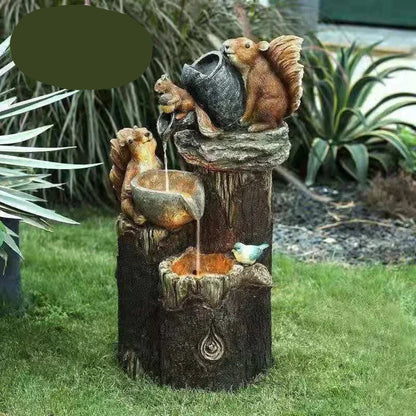 Garden Fountain Resin LED Weather-Resistant