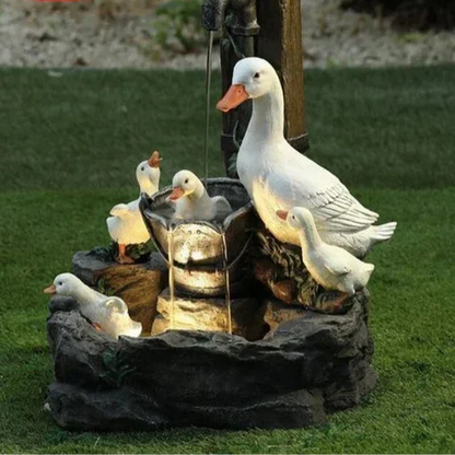 Garden Fountain Resin LED Weather-Resistant