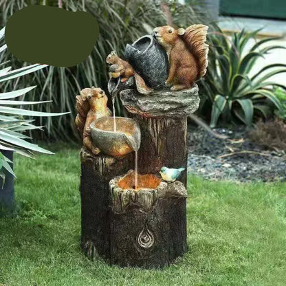 Garden Fountain Resin LED Weather-Resistant