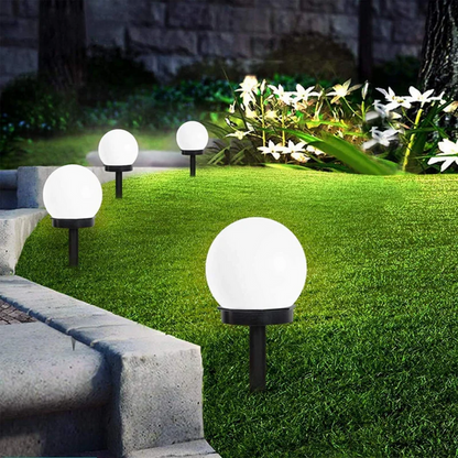 Garden Globe Lights Solar Warm White Set of 2