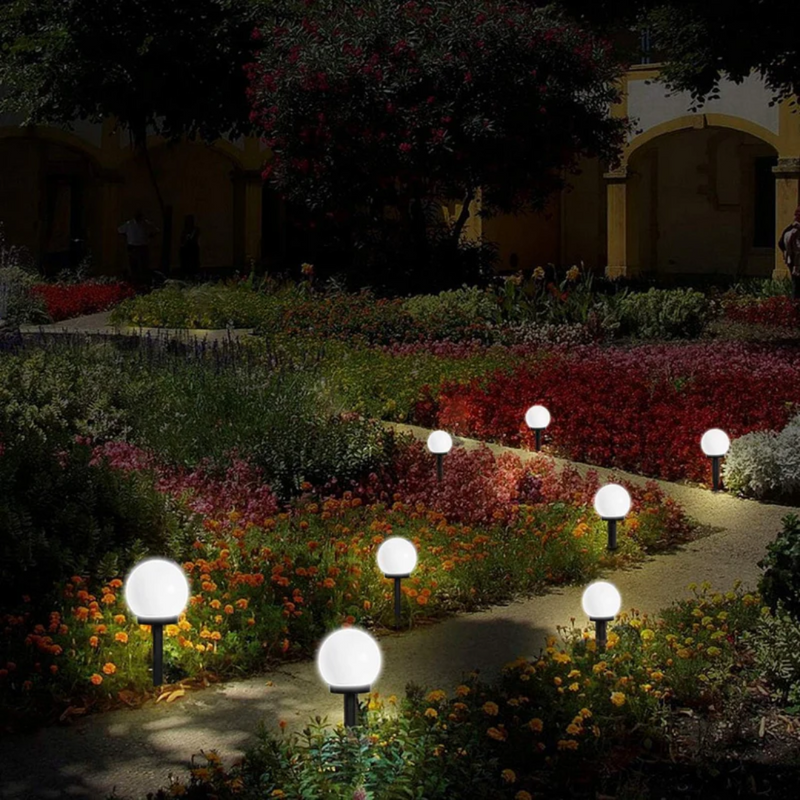 Garden Globe Lights Solar Warm White Set of 2
