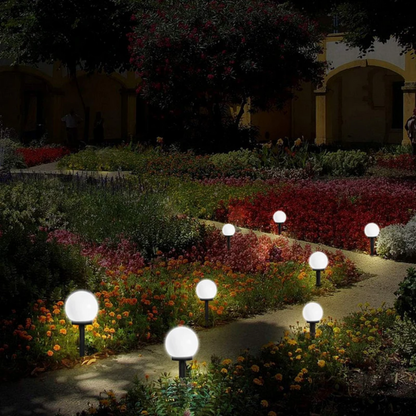 Garden Globe Lights Solar Warm White Set of 2
