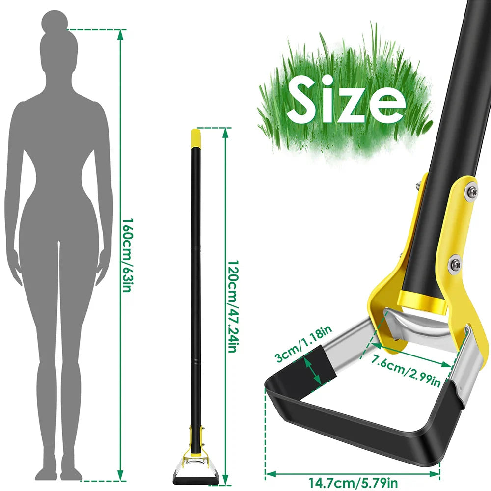 Garden Hoe Ergonomic Long Handle Stainless Steel Blade