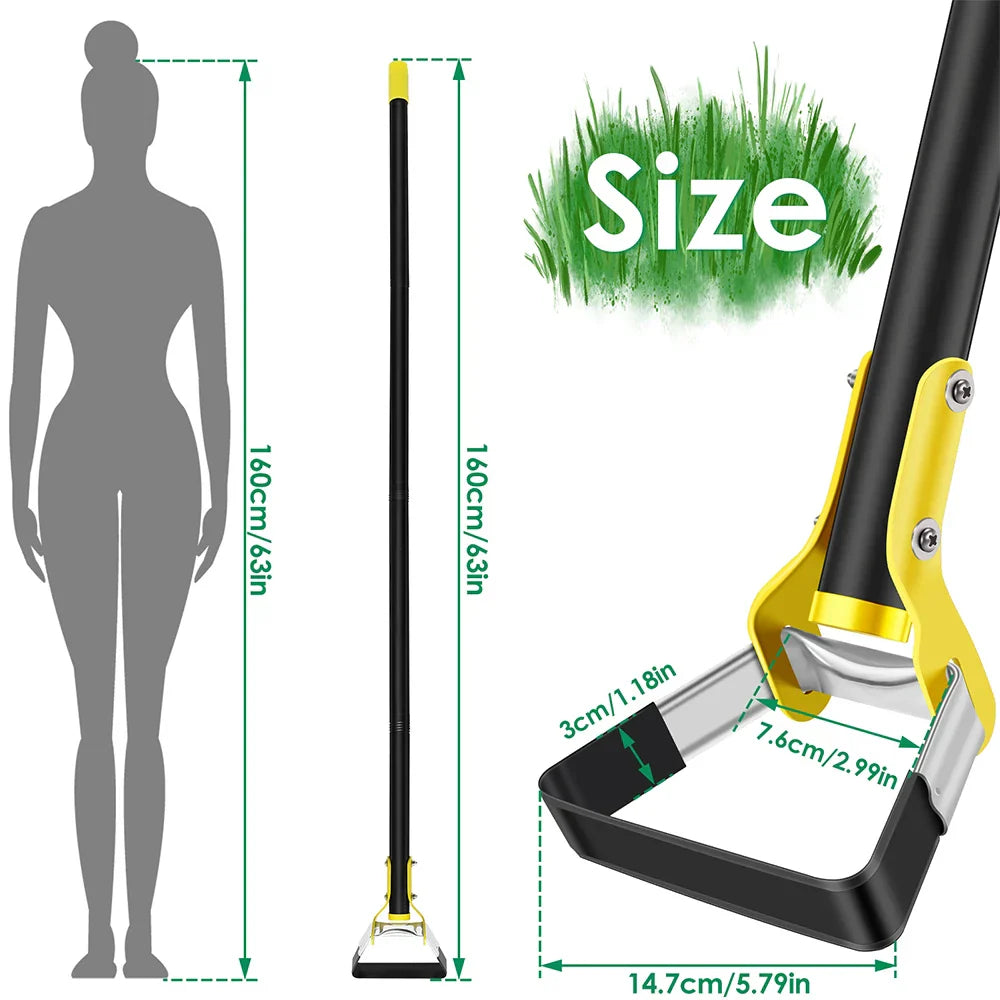 Garden Hoe Ergonomic Long Handle Stainless Steel Blade