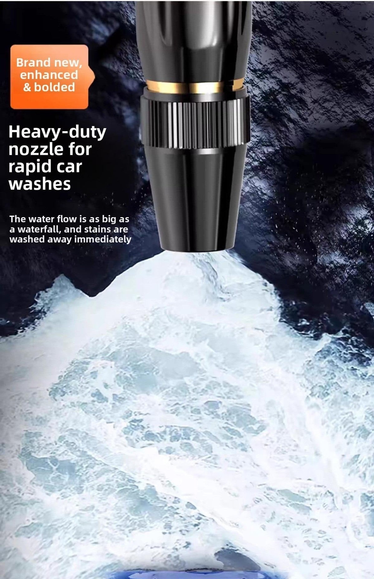 Garden Hose Nozzle High Pressure Dual Jet & Fan