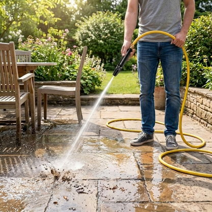Garden Hose Nozzle High-Pressure Fits Standard Hoses