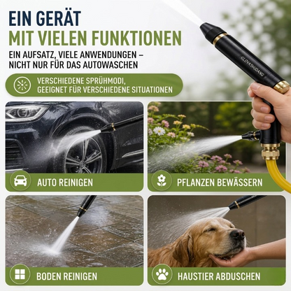 Garden Hose Nozzle High-Pressure Fits Standard Hoses
