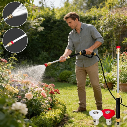 Garden Hose Nozzle High-Pressure Jet & Fan
