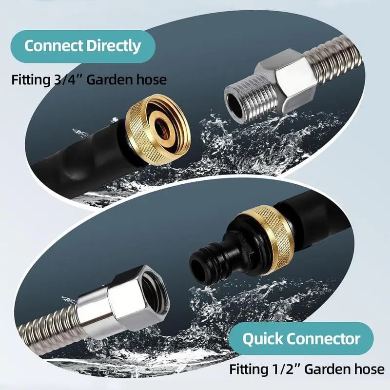 Garden Hose Nozzle High-Pressure Jet & Fan