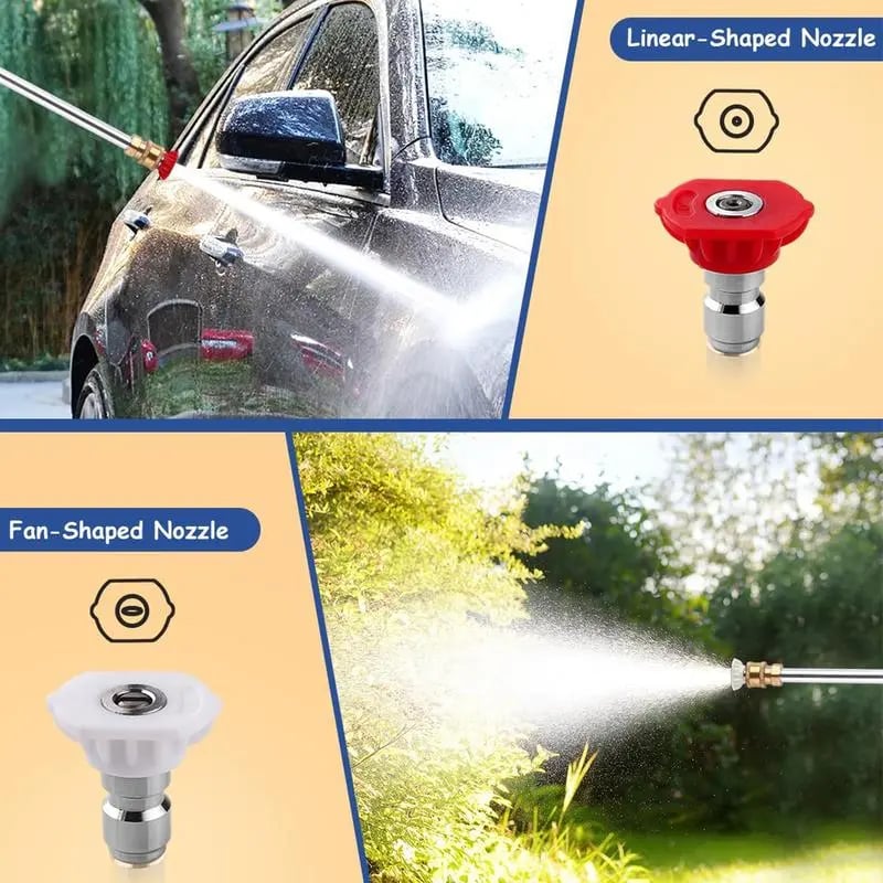 Garden Hose Nozzle High-Pressure Jet & Fan