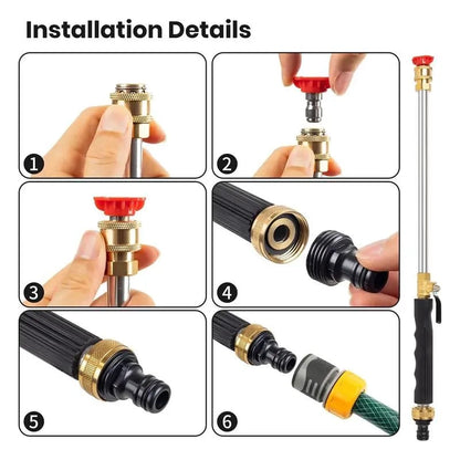 Garden Hose Nozzle High-Pressure Jet & Fan