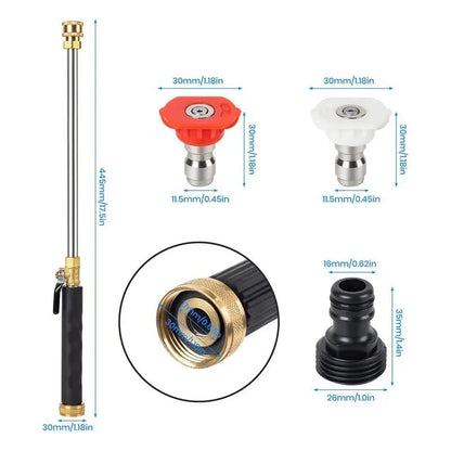 Garden Hose Nozzle High-Pressure Jet & Fan