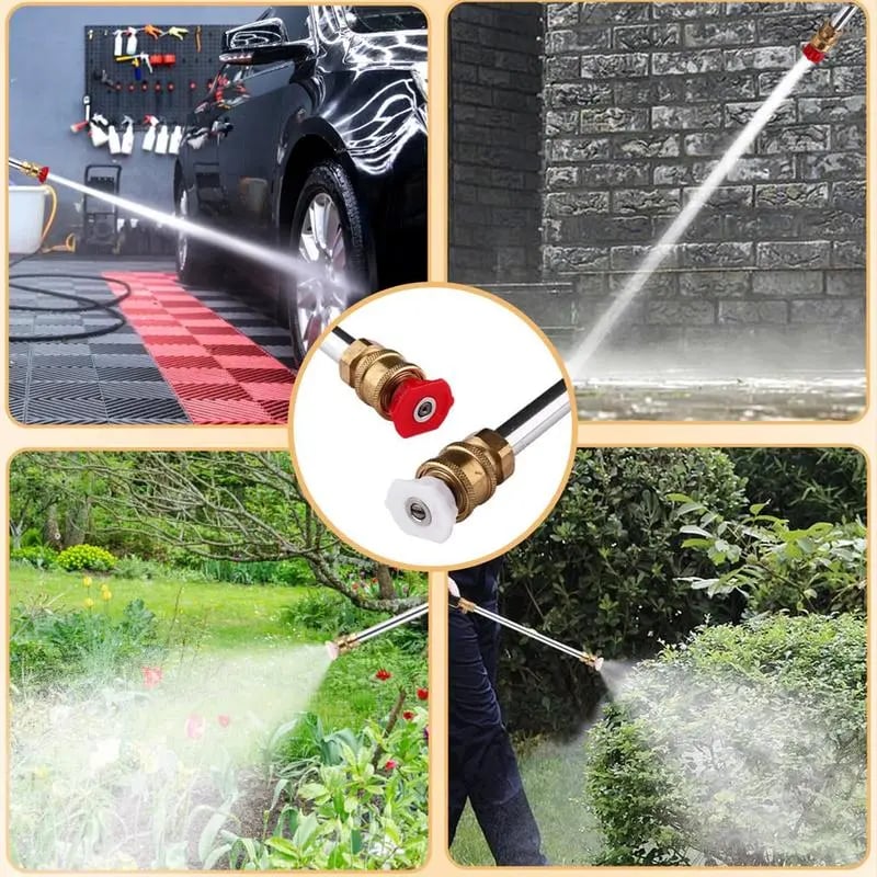 Garden Hose Nozzle High-Pressure Jet & Fan