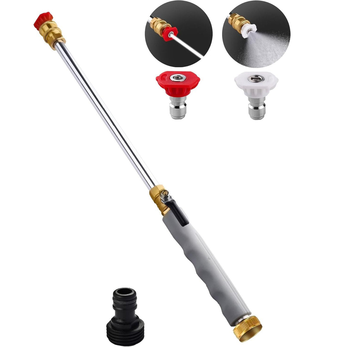 Garden Hose Nozzle High-Pressure Jet & Fan