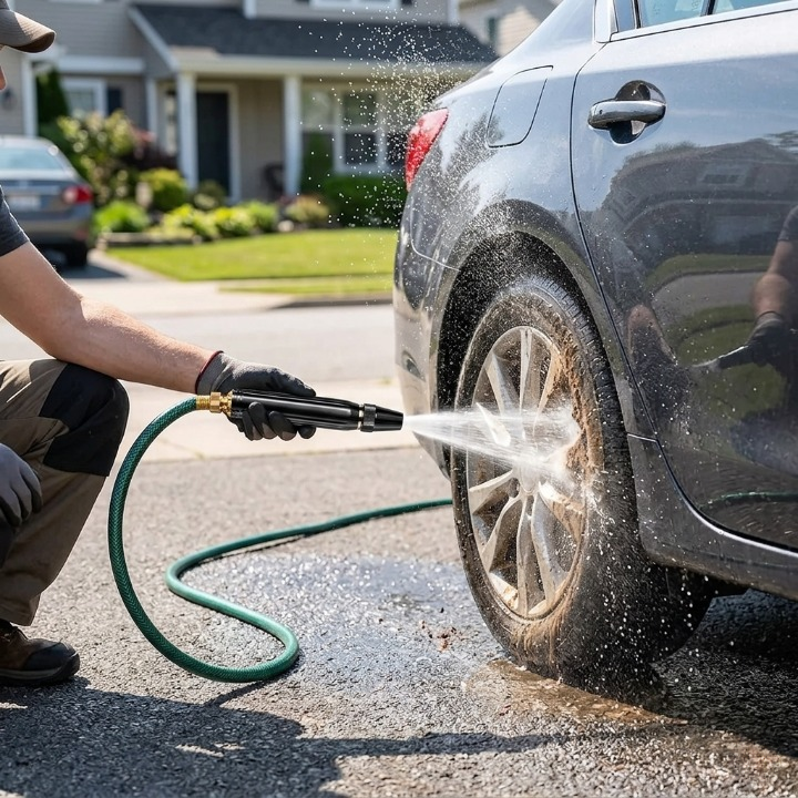 Garden Hose Nozzle High-Pressure & Multiple Spray Modes