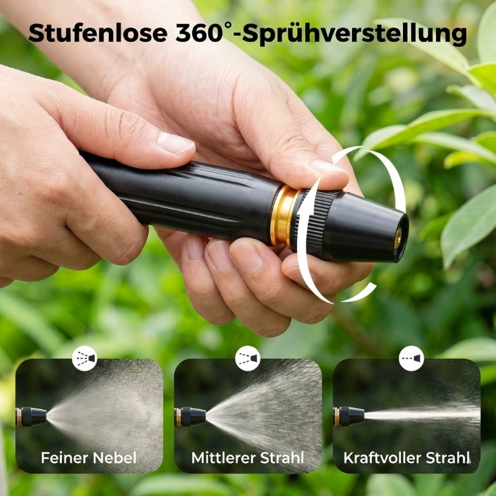 Garden Hose Nozzle High-Pressure & Multiple Spray Modes