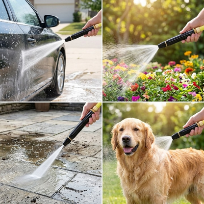 Garden Hose Nozzle High-Pressure & Multiple Spray Modes