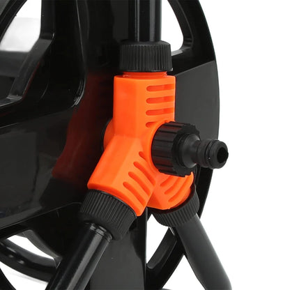 Garden Hose Reel Freestanding Crank Handle & Hose Guide
