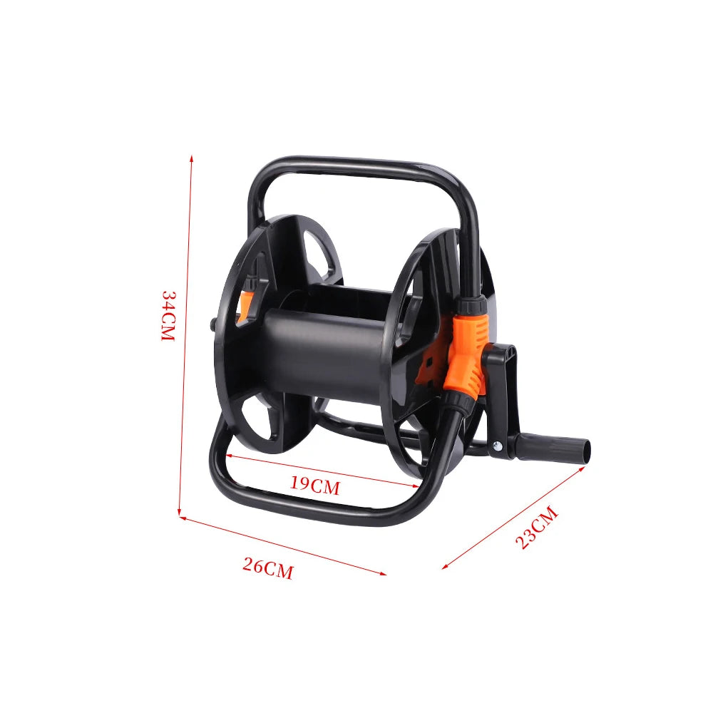 Garden Hose Reel Freestanding Crank Handle & Hose Guide