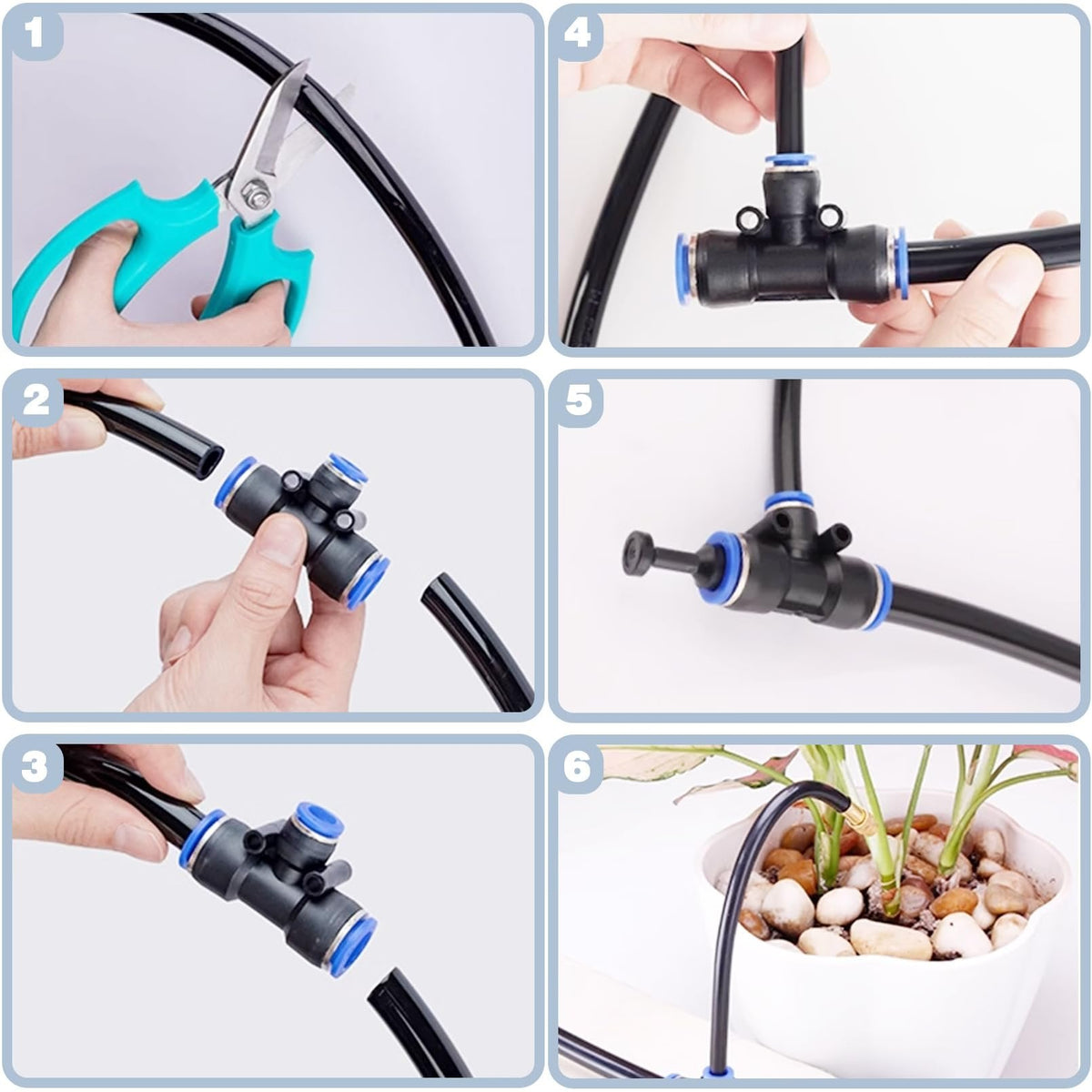 Garden Irrigation System 360° Spray & Quick Couplers