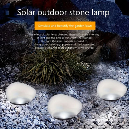 Garden Lamp Solar-Powered LED Stone-Look Finish