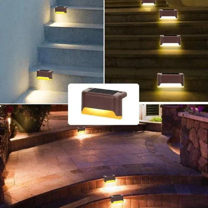 Garden Path Lights Solar Warm White Set of 4