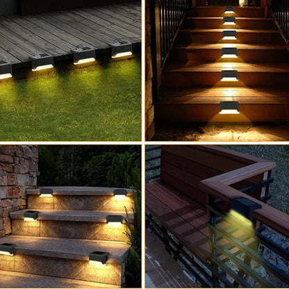 Garden Path Lights Solar Warm White Set of 4
