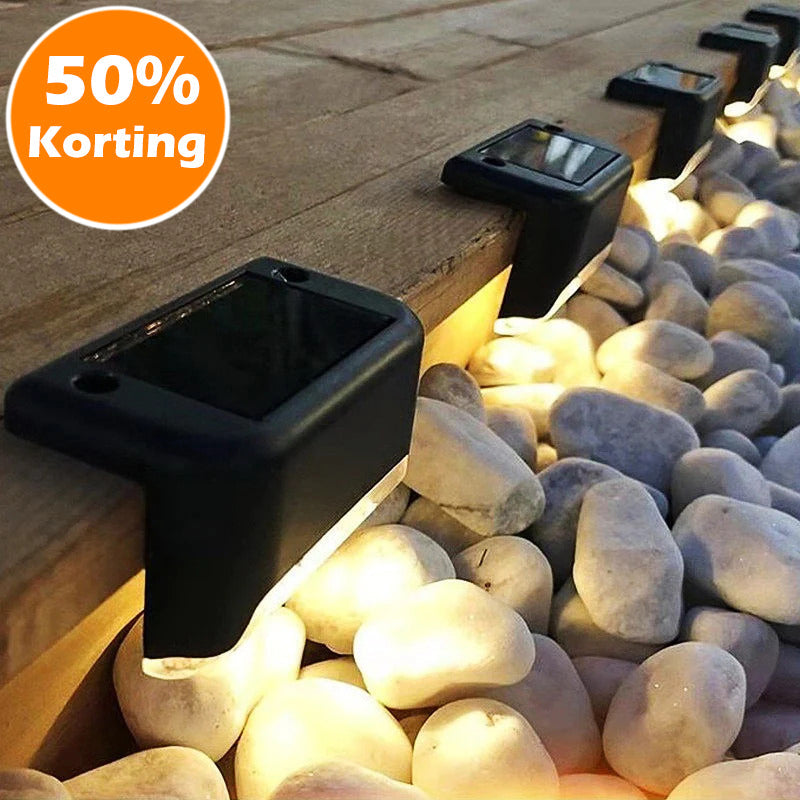 Garden Path Lights Solar Warm White Set of 4