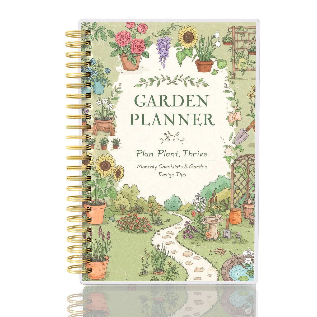 Garden Planner A5 Undated Spiral-Bound Plant Care Tracker