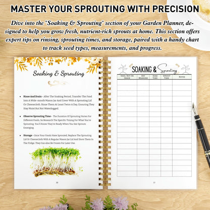Garden Planner A5 Undated Spiral-Bound Plant Care Tracker