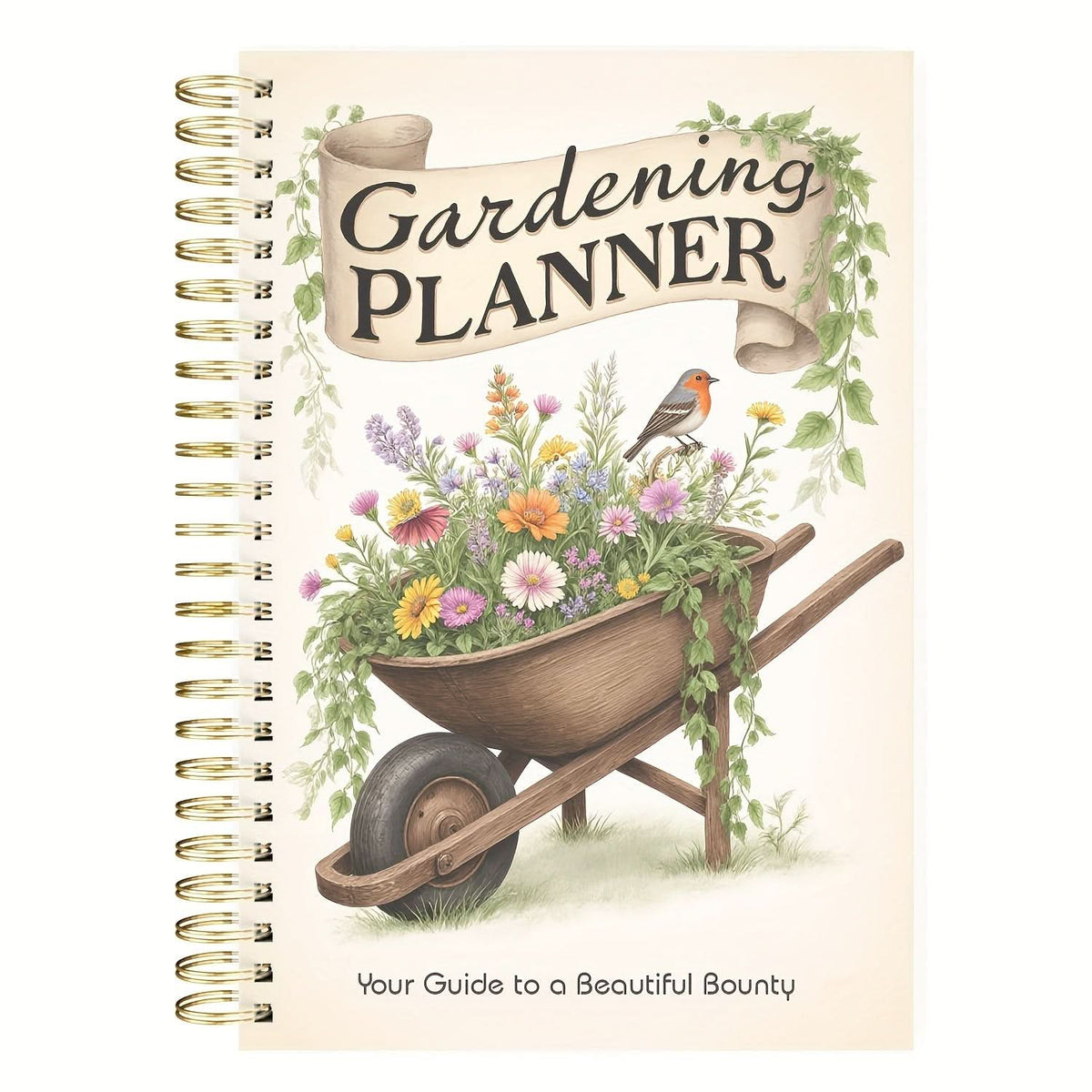 Garden Planner A5 Undated Spiral-Bound Plant Care Tracker