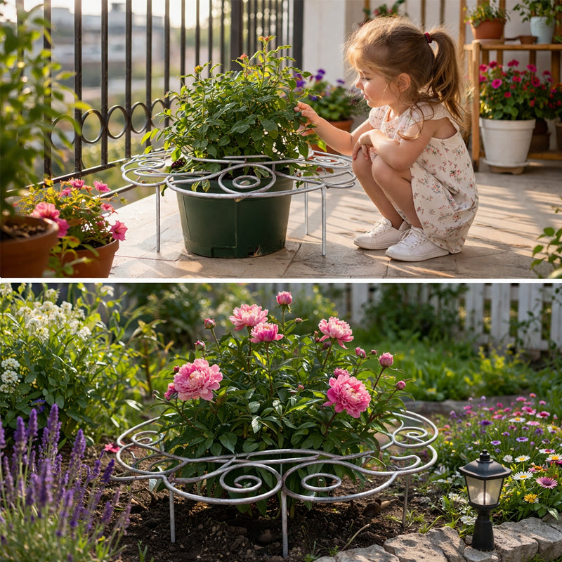 Garden Plant Support Sturdy Metal Decorative Scroll