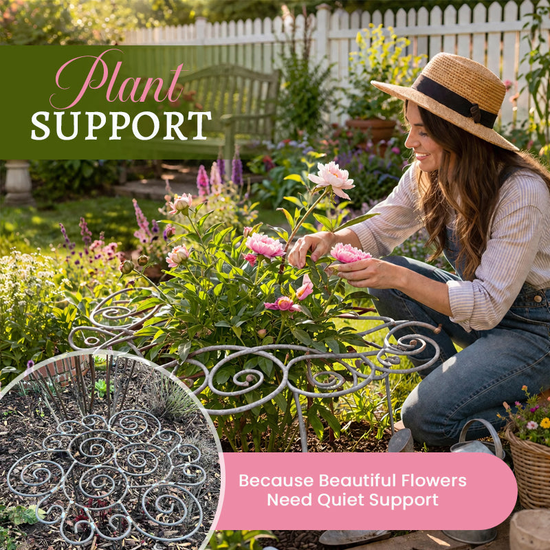 Garden Plant Support Sturdy Metal Decorative Scroll